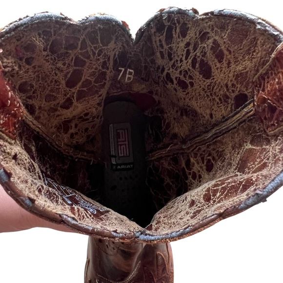 Ariat Womens Brown Leather Dahlia Cowboy Western Boots size 7 10008781 - Picture 13 of 16